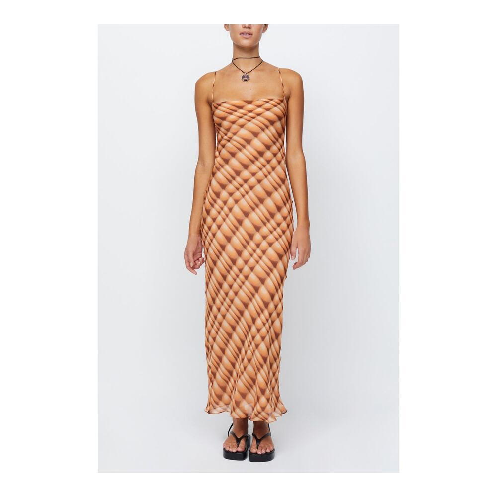 Bec + Bridge 'Soleil' Golden Slip Scooped Back Maxi Dress Size 2